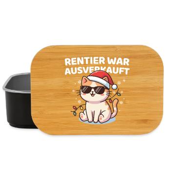 Reindeer was sold out Cat Christmas - Lunch Box - black - Front