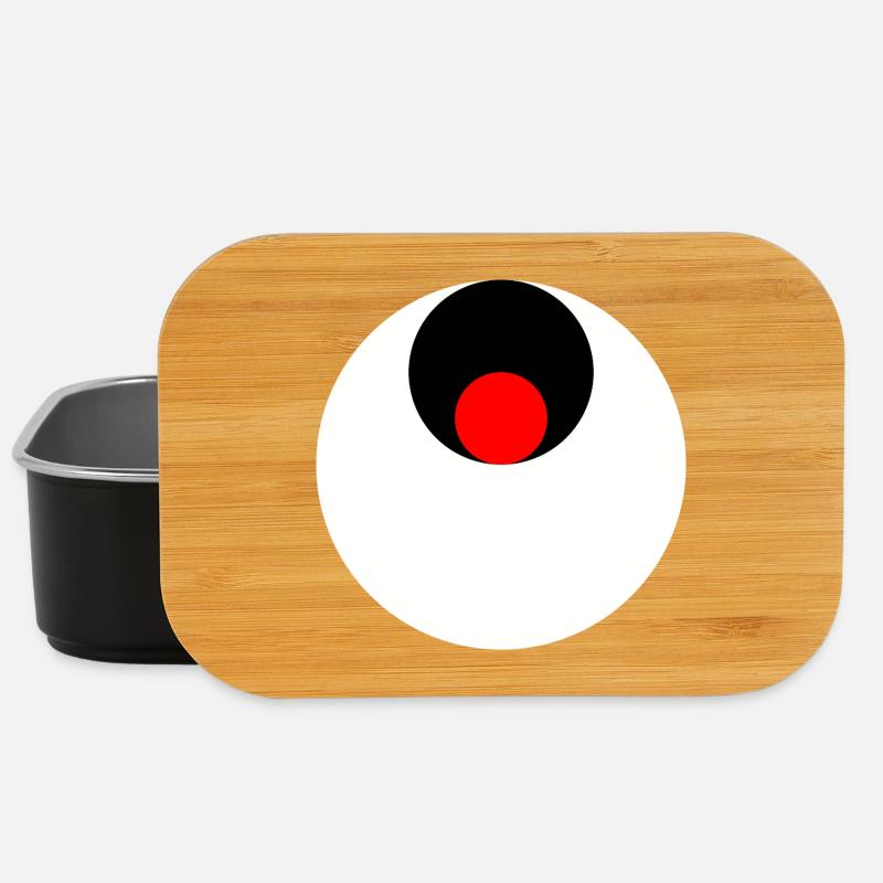 3 cercles, blanc, noir et rouge - Boîte à goûter - noir