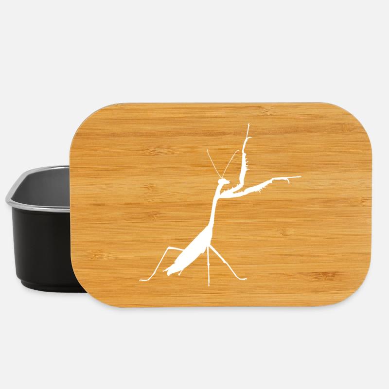 Praying mantis white - Lunch Box - black