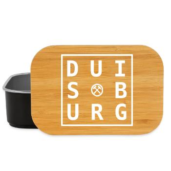 Motif Ruhrpott de Duisbourg Blanc cadeau et souvenir - Boîte à goûter - noir - Devant