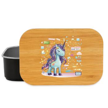 Illustration de sorts de la technologie licorne - Boîte à goûter - noir - Devant