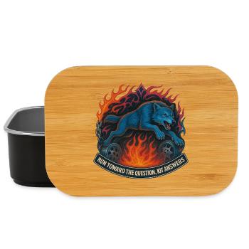 Blauer Wolf im Flammenkreis - Lunch Box - Schwarz - Vorne