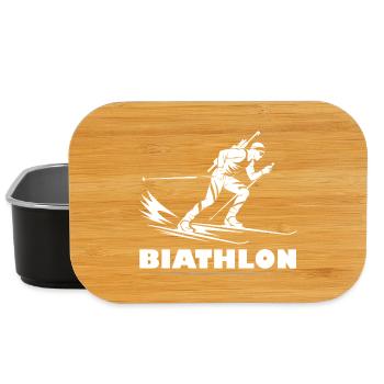 Biathlon Athlete Sport Sport Winter Sports - Lunch Box - black - Front