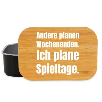 Andere planen Wochenenden. Ich plane Spieltage. - Lunch Box - Schwarz - Vorne