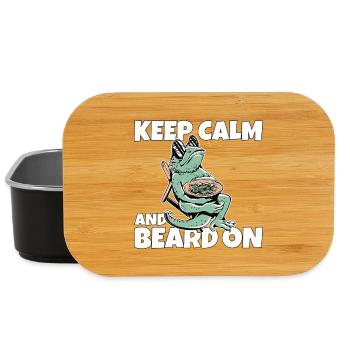 Cool bearded dragon - Lunch Box - black - Front