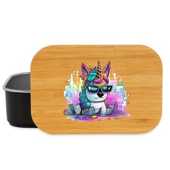 Techicorn Neon Einhorn - Lunch Box - Schwarz - Vorne