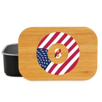 USA Flag 8 Ball Billiards Patriotic Pool Player - Lunch Box - black - Front