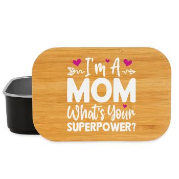 Ich bin Mutter. Was ist deine Superkraft - Lunch Box - Schwarz - Vorne