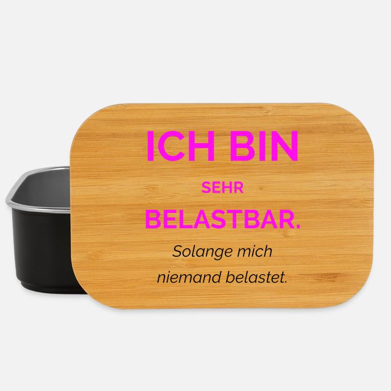 Ich bin sehr belastbar. Solange mich niemand - Lunch Box - Schwarz