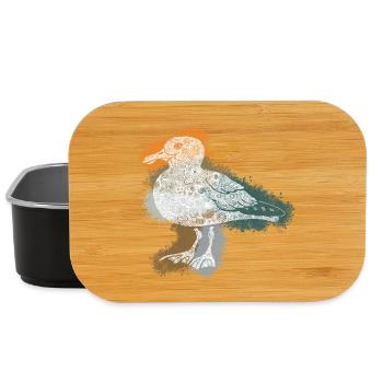 Zentangle Gull - Lunch Box - black - Front