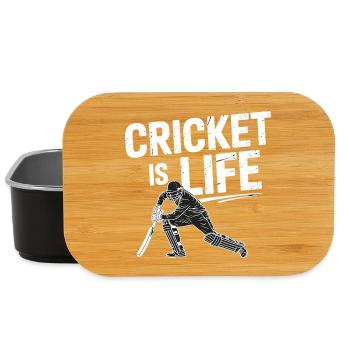 Drôle de cricket : Jeu de cricket vintage - Boîte à goûter - noir - Devant
