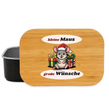Souris de Noël - Boîte à goûter - noir - Devant