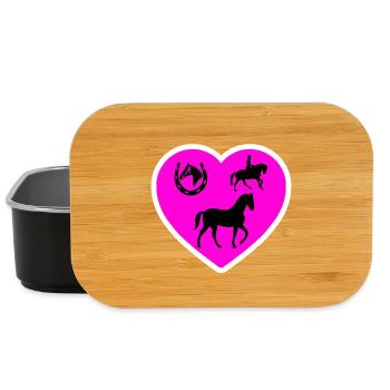 Chevaux - Boîte à goûter - noir - Devant