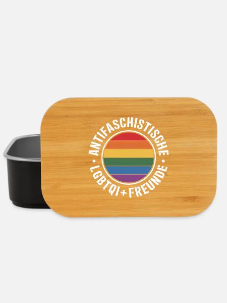 Antifaschistische Queer Freunde - Gegen Rechts - Lunch Box - Schwarz