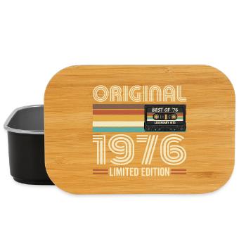 Original 1976 Vintage Vintage Anniversaire Rétro - Boîte à goûter - noir - Devant
