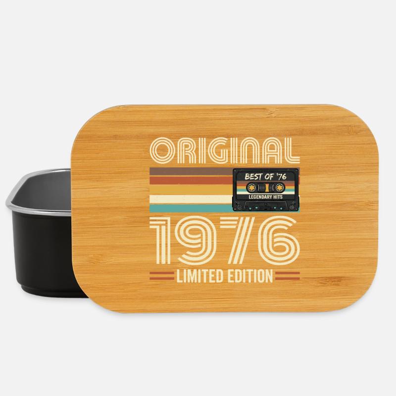 Original 1976 Vintage Vintage Birthday Retro - Lunch Box - black