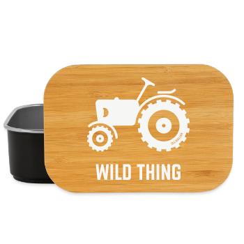 Wild Thing (Trecker / Traktor / Landwirt / White) - Lunch Box - Schwarz - Vorne