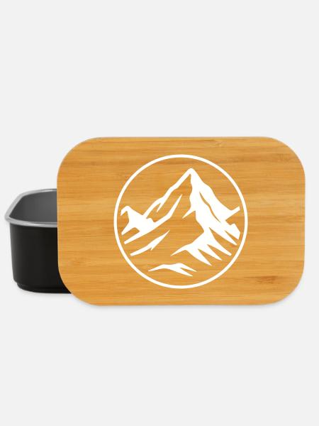 Berg Symbol Gipfel - Lunch Box - Schwarz