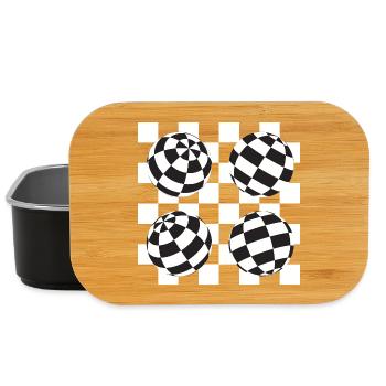Kugelförmige karierte Illusion - Lunch Box - Schwarz - Vorne