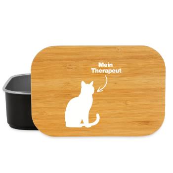 MON THÉRAPEUTE : CHAT ! 😻 AMOUR DES CHATS AMOUREUX DES CHATS - Boîte à goûter - noir - Devant