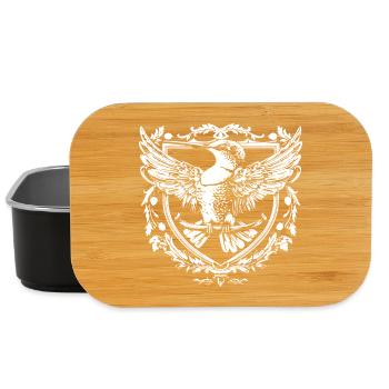 Eagle in heraldic style - Lunch Box - black - Front