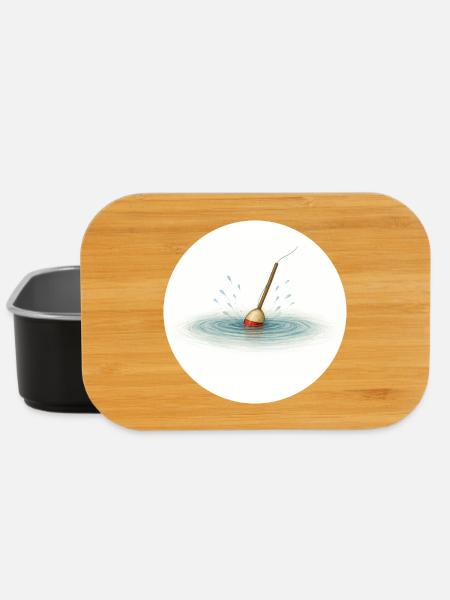 Fishing float in water – minimalist - Lunch Box - black