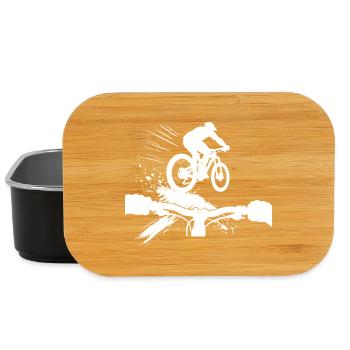 Downhill MTB POV Perspective Mountain Bike Gift - Lunch Box - black - Front