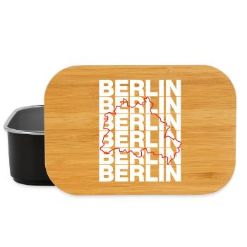 BUNDESLAND BERLIN, DIE HAUPTSTADT! LANDESGRENZE - Lunch Box - Schwarz - Vorne