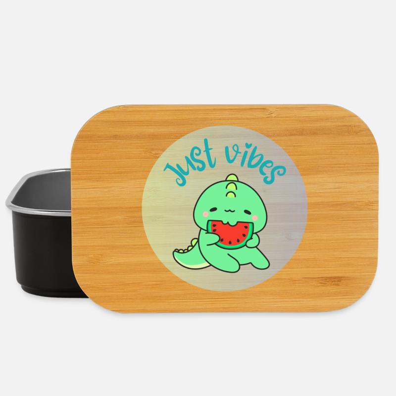JUST VIBES - Dino - Boîte à goûter - noir