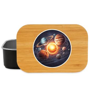 Astronomy Space Solar System Planets Orbit Graphic - Lunch Box - black - Front