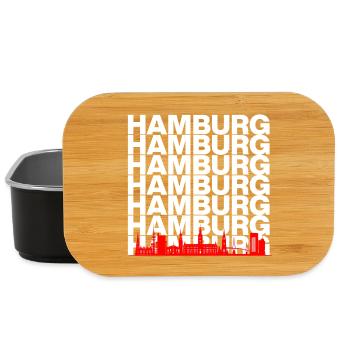 HAMBURG SKYLINE SILHOUETTE! - Lunch Box - Schwarz - Vorne