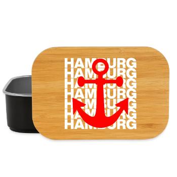HAMBURG ANKER ROT, HAFEN, MOIN, HH, NORDDEUTSCH - Lunch Box - Schwarz - Vorne