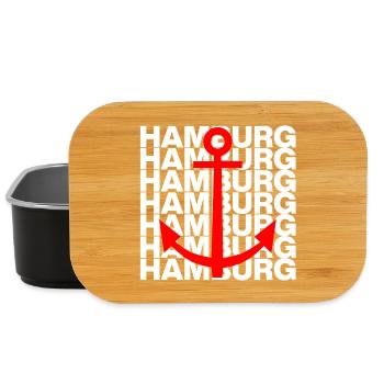 HAMBURG ANKER ROT, HAFEN, MOIN, HH, NORDDEUTSCH - Lunch Box - Schwarz - Vorne
