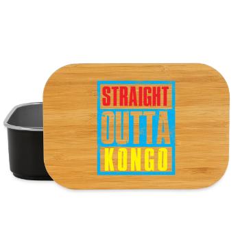 Straight outta Kongo - Lunch Box - Schwarz - Vorne