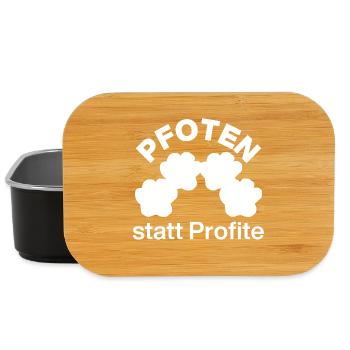 PATTES AU LIEU DE PROFITS, BIEN-ÊTRE ANIMAL ! ADOPTEZ NE FAITES PAS VOS ACHATS - Boîte à goûter - noir - Devant
