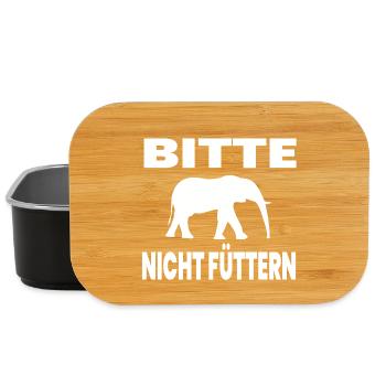 Éléphant - Boîte à goûter - noir - Devant