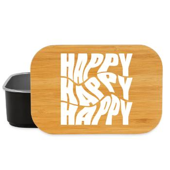Bold Happy Graffiti Typography - Lunch Box - black - Front