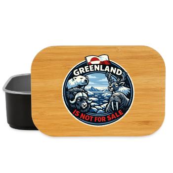 Drapeau du Groenland n’est pas à vendre - Boîte à goûter - noir - Devant