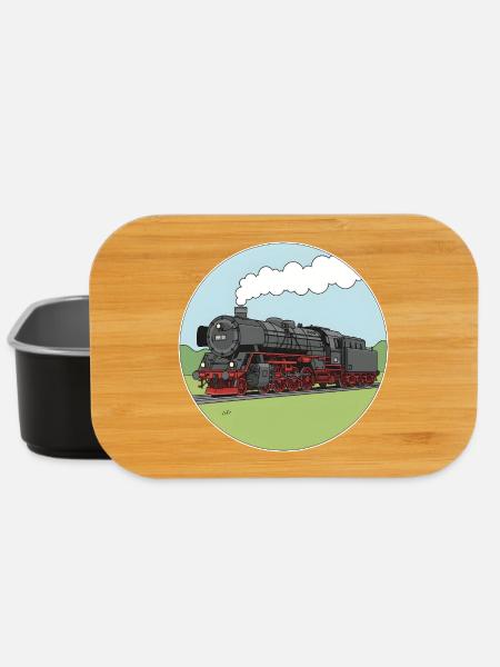 Steam Locomotive Locomotive Railway Locomotive Br01 - Lunch Box - black