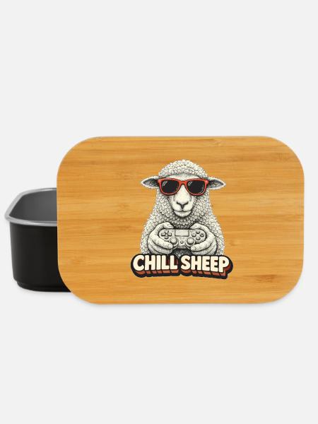 Chill Sheep Gaming Grafik - Lunch Box - Schwarz