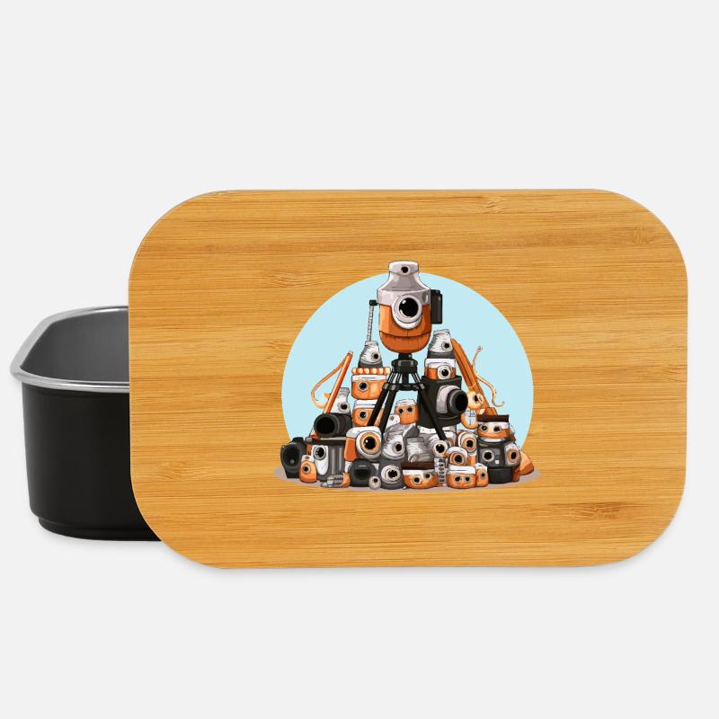 Kamerapile Illustration - Lunch Box - Schwarz