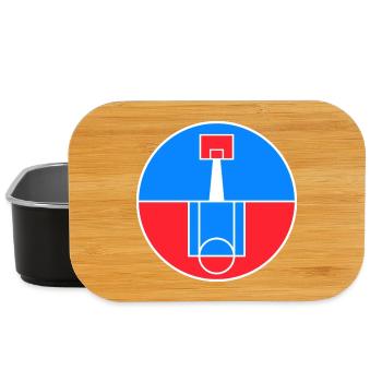 Rundes Basketballfeld-Abzeichen - Lunch Box - Schwarz - Vorne