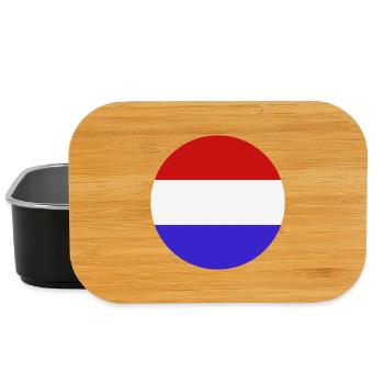 Niederländische Rundflagge - Lunch Box - Schwarz - Vorne