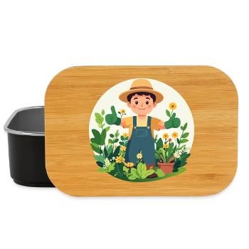 Gärtner Grüner Daumen Pflanzenversteher Motiv - Lunch Box - Schwarz - Vorne