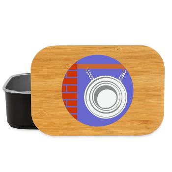51169_Friseur circle counterpart in front of brick wall - Lunch Box - black - Front