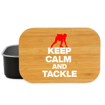 KEEP CALM AND TACKLE! FOOTBALL FAN GIFT USA rw - Lunch Box - black - Front