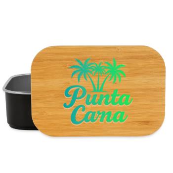 Punta Cana Caribbean Vacation with Palm Trees - Lunch Box - black - Front