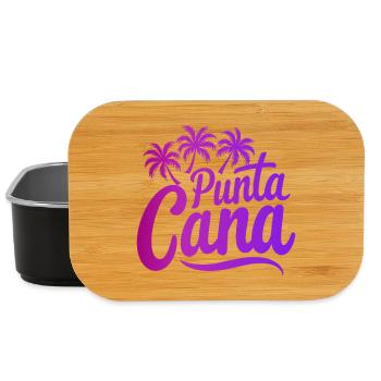 Punta Cana Caribbean Vacation with Palm Trees - Lunch Box - black - Front