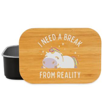 I Need a Break From Reality - Lunch Box - black - Front