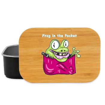 Frog in the Pocket - Funny Pocket Frog Design - Lunch Box - Schwarz - Vorne